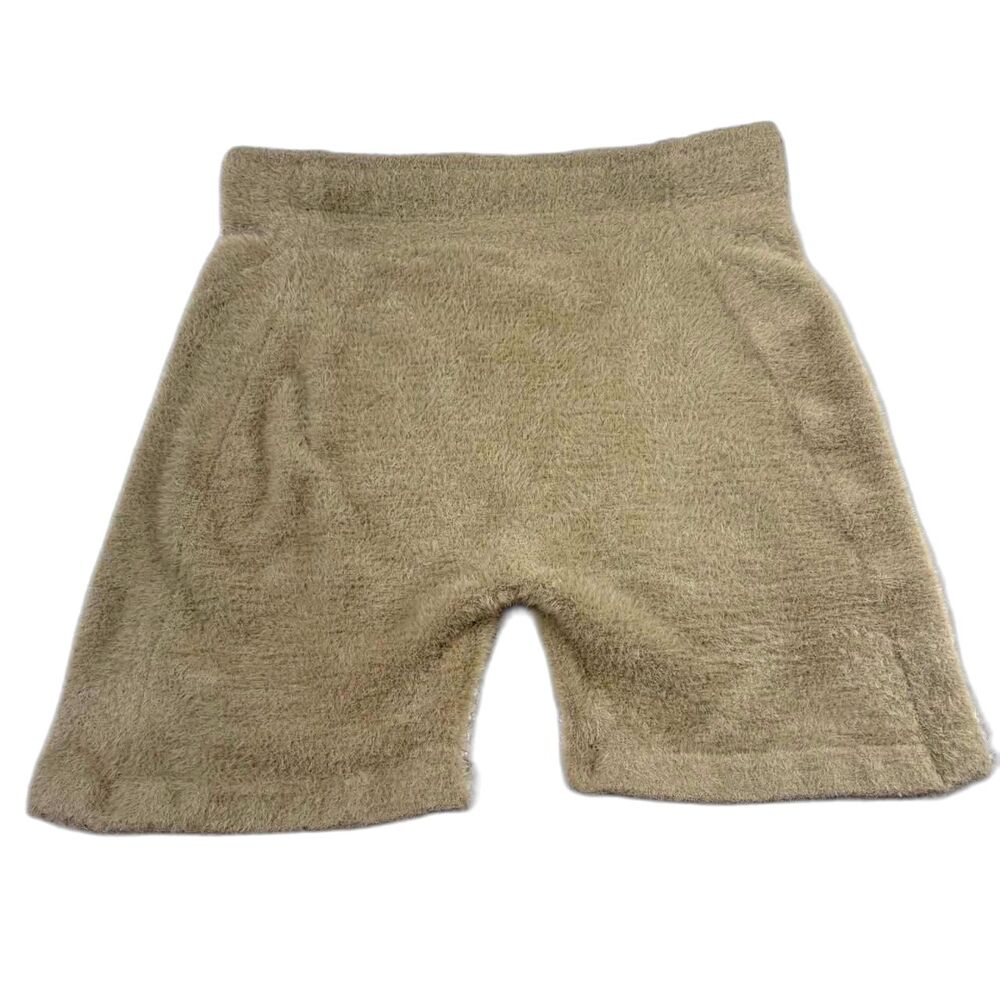 Gymshark X Whitney Simmons Women's Size Extra Large Tan Fuzzy Shorts-EUC